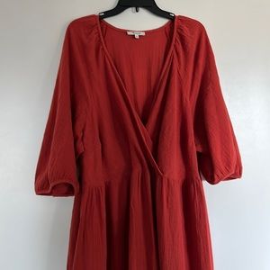 Plus Marianna Puff-Sleeve MIDI Dress